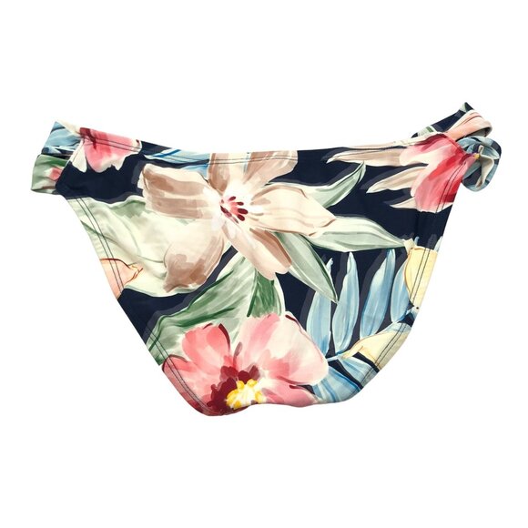 Kona Sol Floral Tropical Bikini Bottoms Double Strap Hipster Colorful Size M - Picture 2 of 4